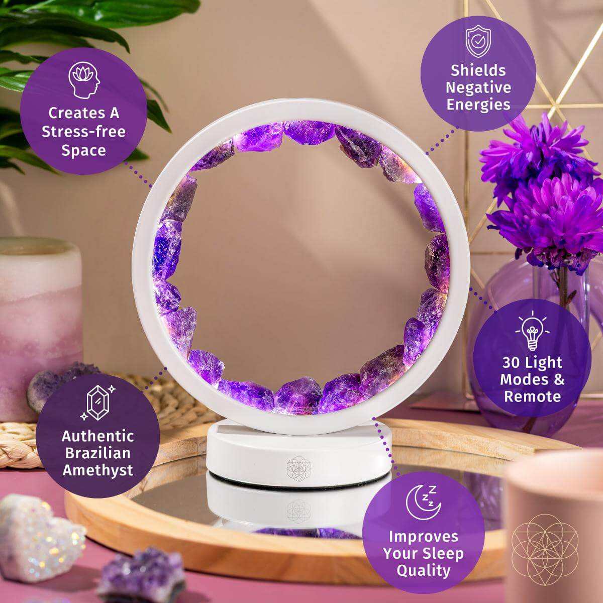 Amethyst Halo Lamp – Purple Crystal Glow - image 6