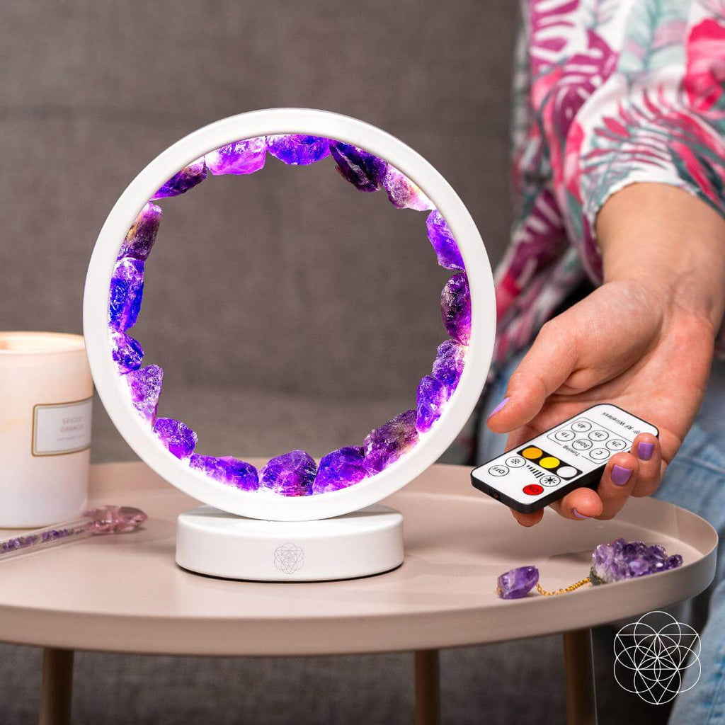 Amethyst Halo Lamp – Purple Crystal Glow - image 3