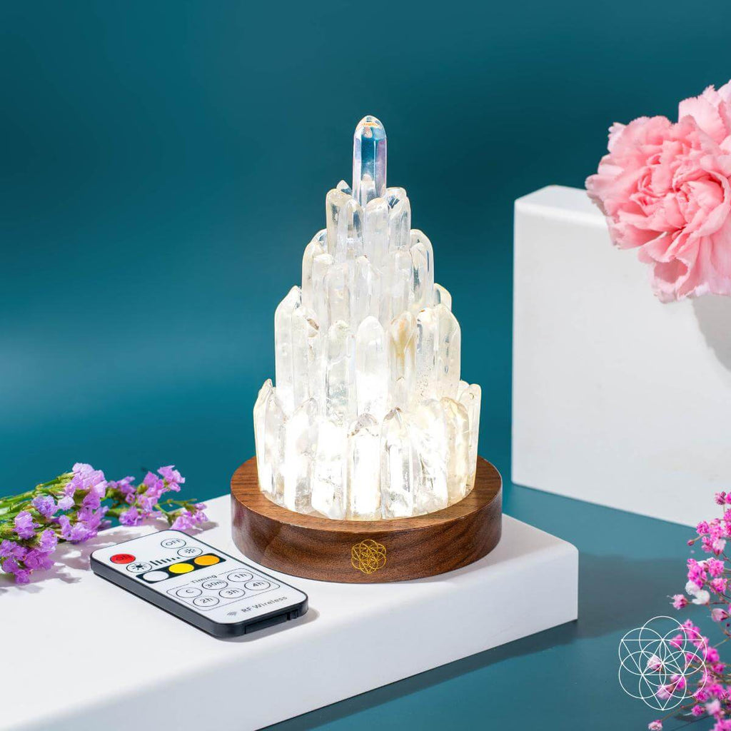 Clear Quartz Tower Lamp – Collector's Crystal Light - image 6