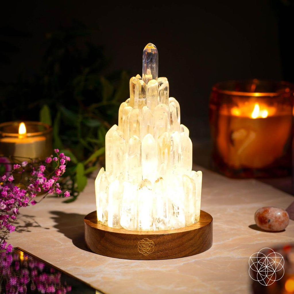 Clear Quartz Tower Lamp – Collector's Crystal Light