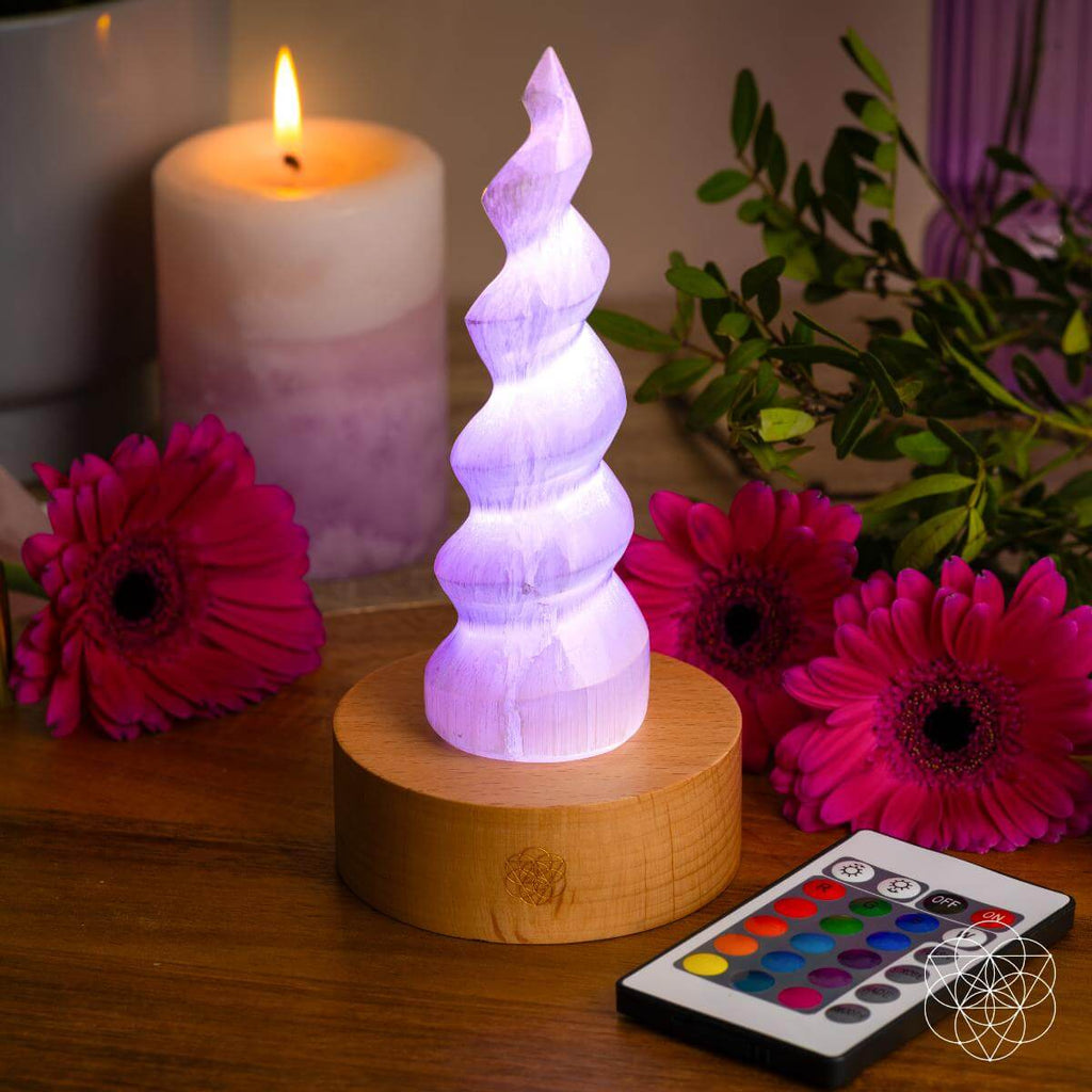 Flame of Light – Selenite Flame Lamp - image 2
