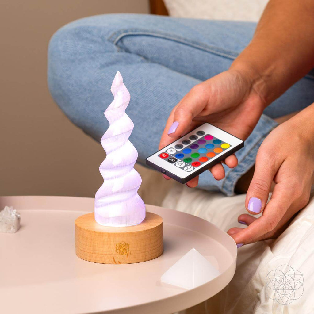 Flame of Light – Selenite Flame Lamp - image 8