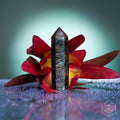 Rare Arfvedsonite Point – Dark Mineral with Blue Sheen